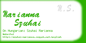 marianna szuhai business card